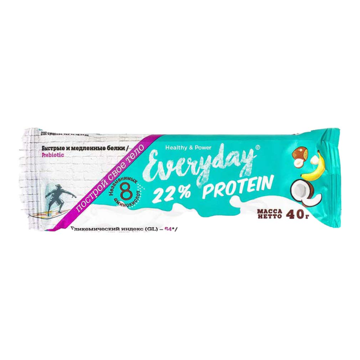 Протеиновый батончик 22% PROTEIN банан, кокос и лесной орех 40 г