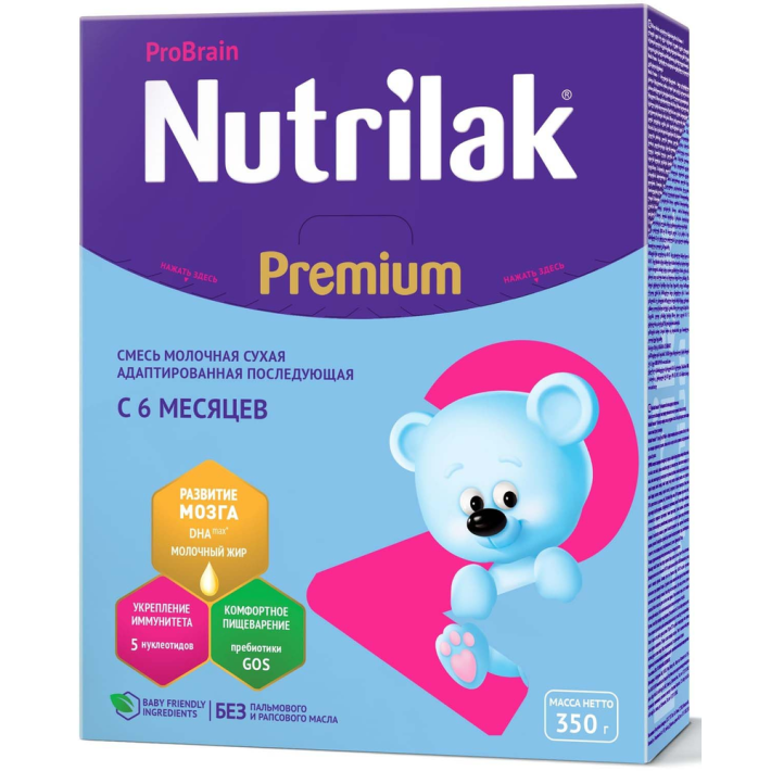 Смесь Nutrilak premium 2 от 6 до 12 месяцев 350 г