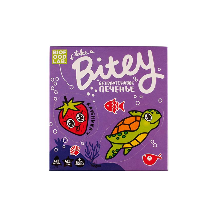 Печенье Bite Biofoodlub Безглютеновое Клубника 125 г