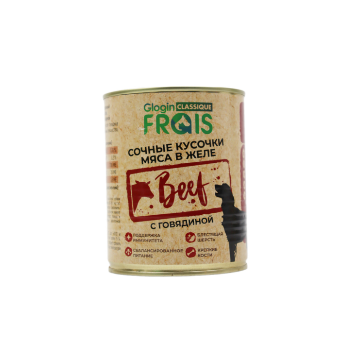 КОНСЕРВЫ Д/СОБАК FRAIS CLASSIQUE DOG КУСОЧКИ С ГОВЯД 850ГР