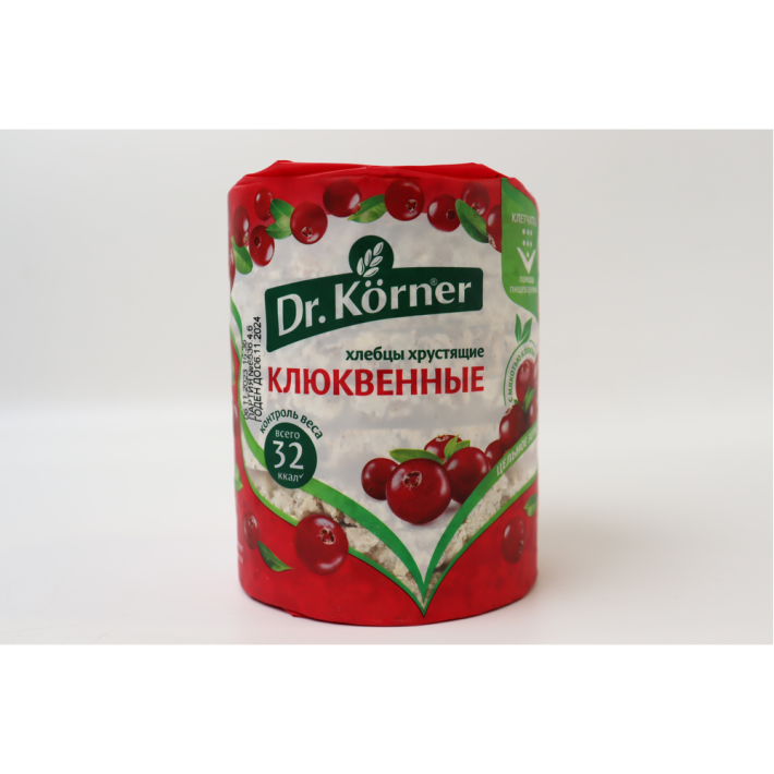 Хлебцы Dr.Korner сладкие злаковый коктейль клюквенный 100 г