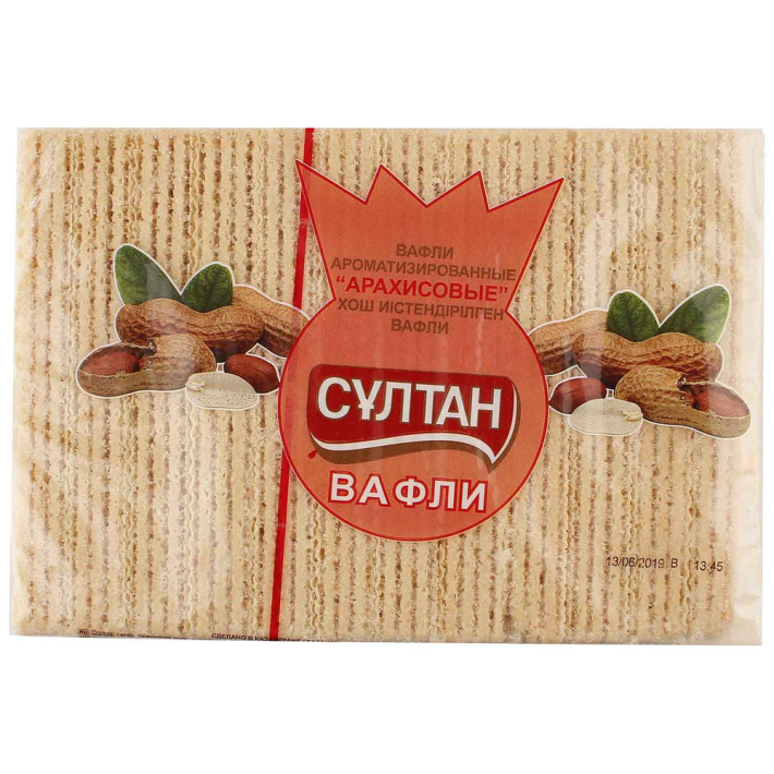 Вафли Султан ароматизированный арахисовые 400 г