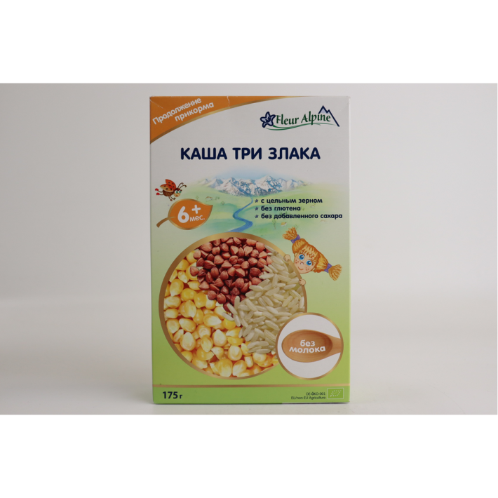 Каша Fleur Alpine органик три злака с 6 месяцев 175 г