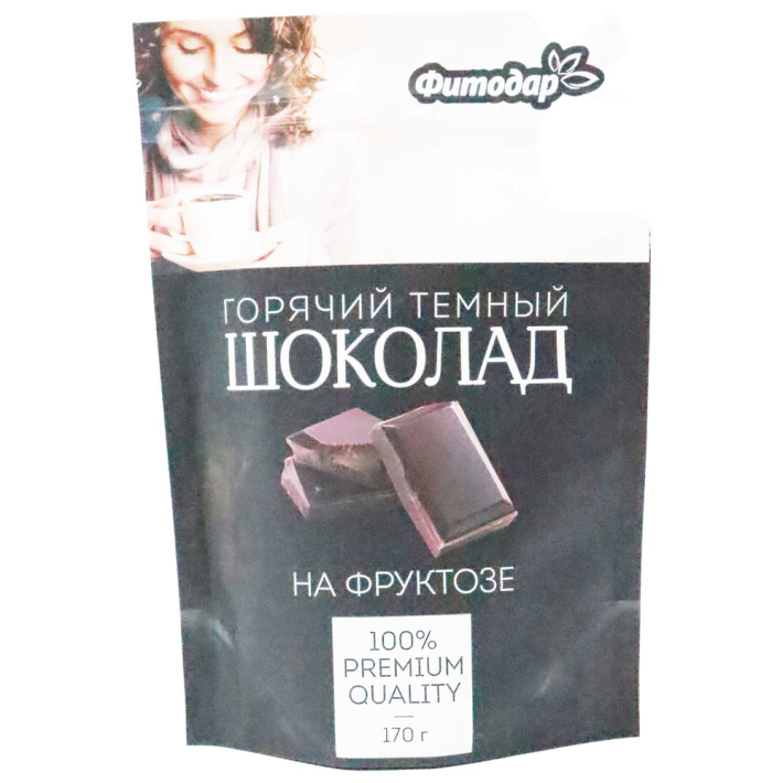КАКАО ГОРЯЧИЙ ШОК ТЕМНЫЙ НА ФРУКТОЗЕ ZIP 170ГР