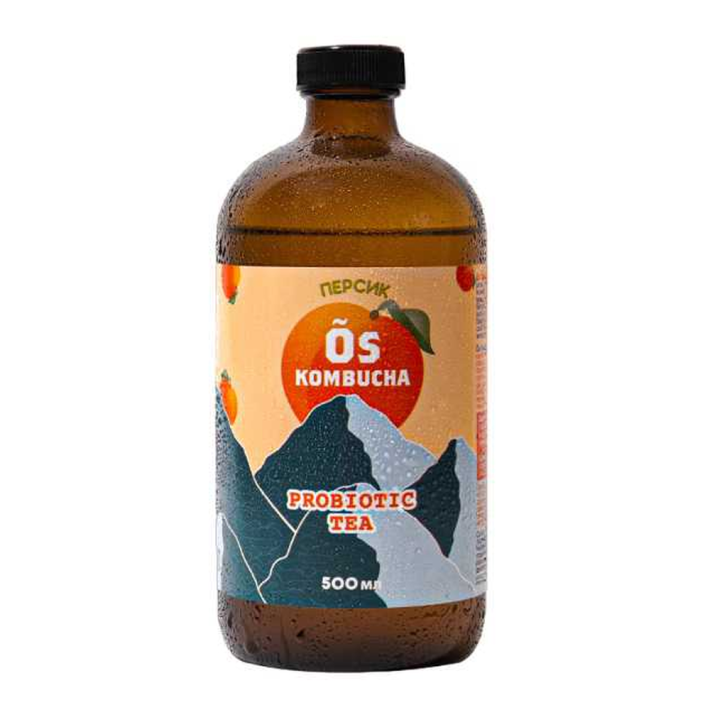 КОМБУЧА OS KOMBUCHA ПЕРСИК 500МЛ СТ/Б