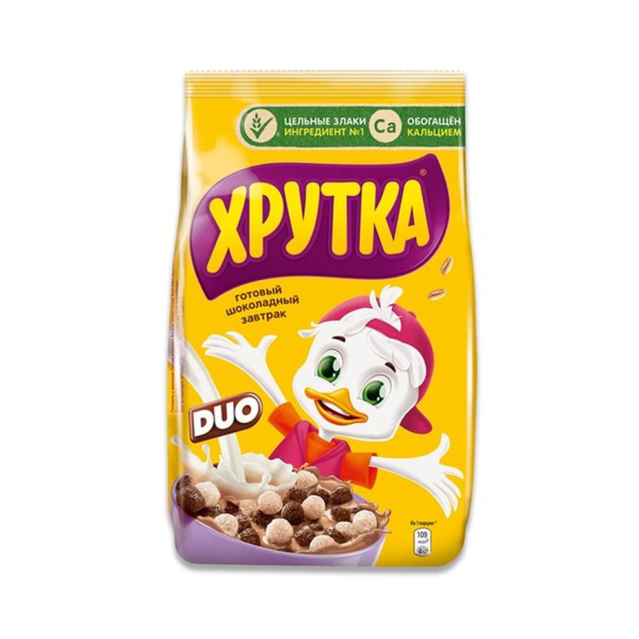 СУХИЕ ЗАВТРАКИ ХРУТКА DUO ШОКОЛАДНЫЙ 230ГР