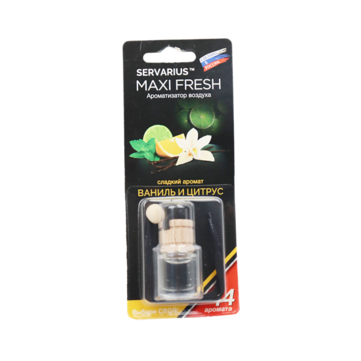 Ароматизатор для машины Maxi fresh Ваниль и Цитрус Бутылочка на зеркало