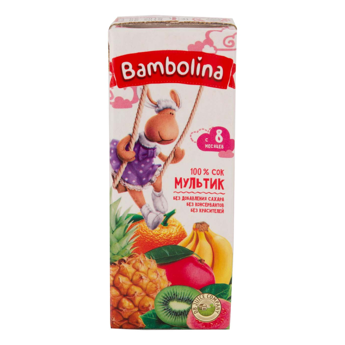 Сок для детского питания Bambolina мультифрукт 200 мл