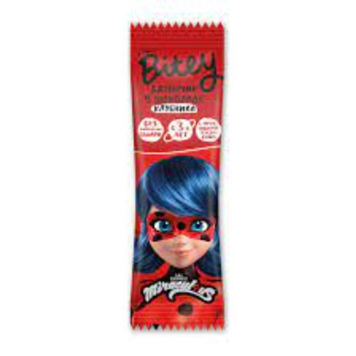 БАТОНЧИК В ШОК. С ФРУКТАМИ BITEY КЛУБНИКА (LADY BUG) 35ГР