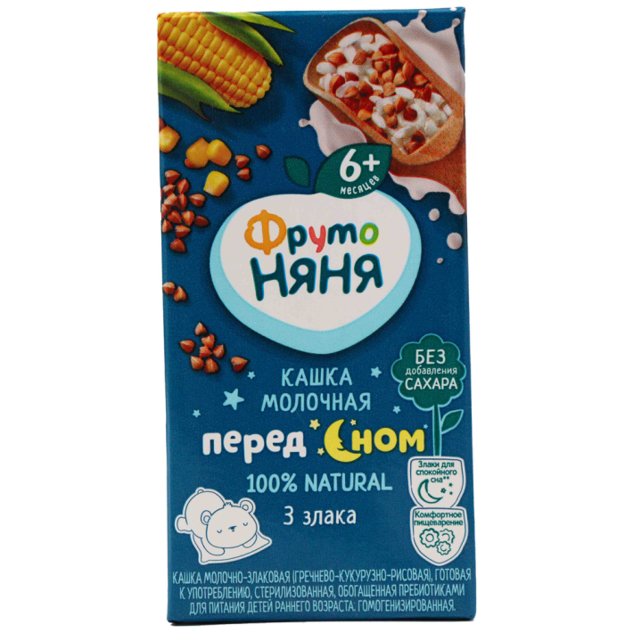Каша Фруто Няня мультизлаковая гречневая,кукуруза и рис 200 мл