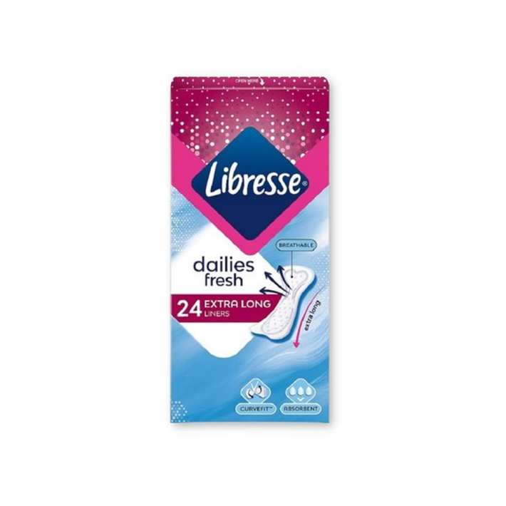 Прокладки ежедневные Libresse dailyFresh extra long 24 шт