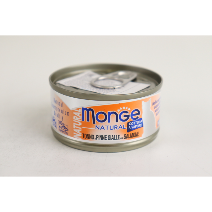 Лакомства Monge natural кусочки для кошек Тунец и Лосось 80 г