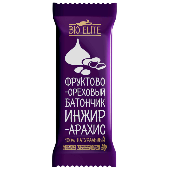 Батончик Bio elite фрукт орех инжир арахис 35 г