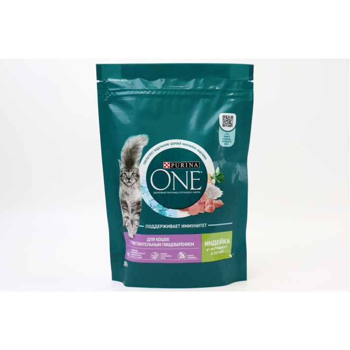 КОРМ Д/ЖИВОТНЫХ PURINA ONE Д/КОШЕК ИНДЕЙКА РИС 200ГР