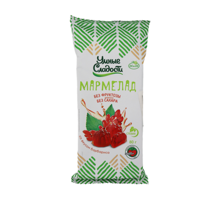 МАРМЕЛАД УМНЫЕ СЛАДОСТИ ЖЕЛЕЙНО-ФОРМОВОЙ С/ВКУС БАРБАРИС 80ГР