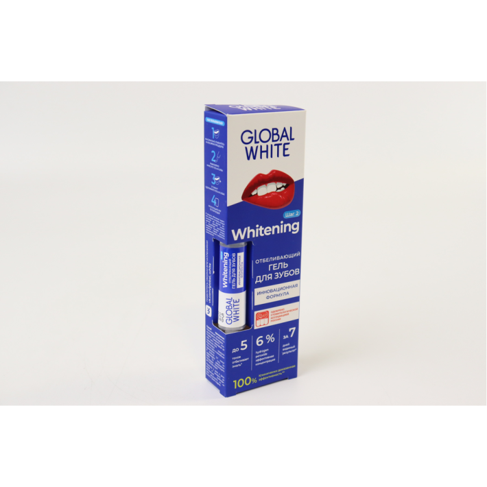 Гель для зубов отбеливающий Global white 6% карандаш