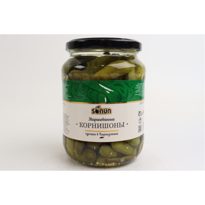 ОГУРЦЫ МАРИНОВАННЫЕ КОРНИШОНЫ SONUN 720ГР