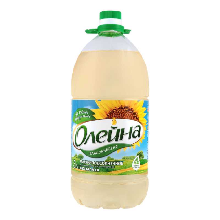 МАСЛО ПОДСОЛНЕЧНОЕ ОЛЕЙНА 3Л