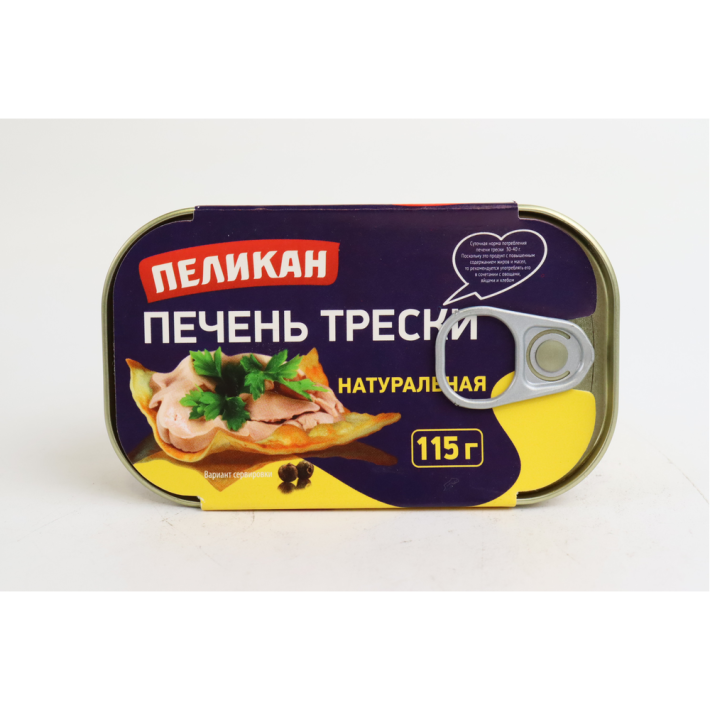 ПЕЧЕНЬ ТРЕСКИ НАТУРАЛЬНАЯ КЛЮЧ 115ГР