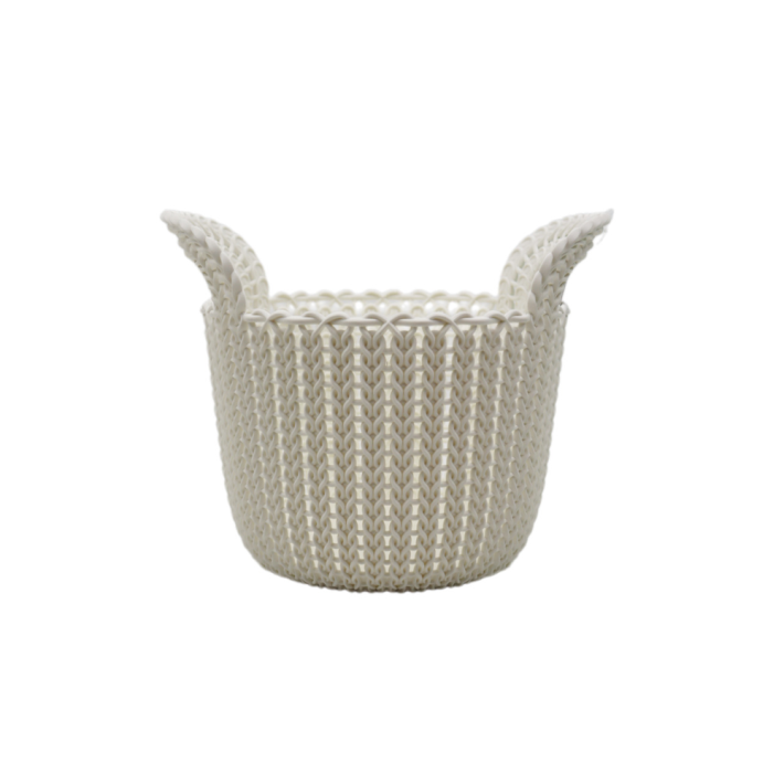 КОРЗИНКА XS KNIT КРУГЛАЯ БЕЛ 03671