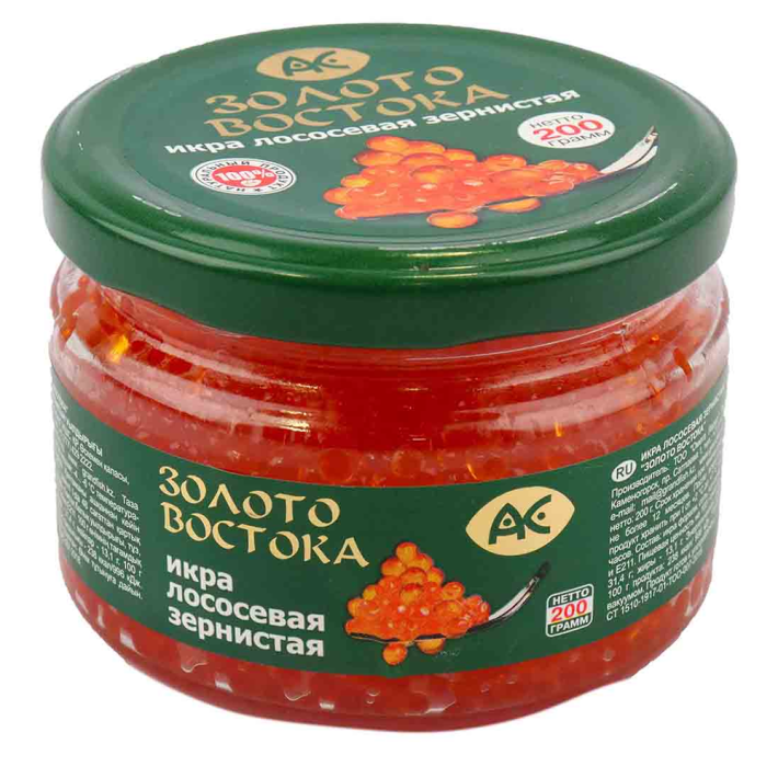 Икра лососевая зернистая Золото Востока Ас 200 г