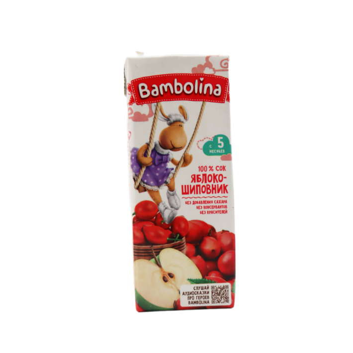 СОК BAMBOLINA ЯБЛОКО ШИПОВНИК ТП 200МЛ