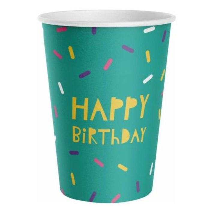 СТАКАНЫ БУМАЖНЫЕ 250 МЛ 6 ШТ HAPPY BIRTHDAY