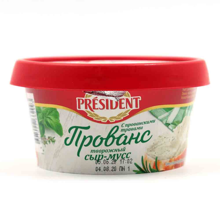 Сыр Мусс творожный President провансаль с прованскими травами 60% 120 г