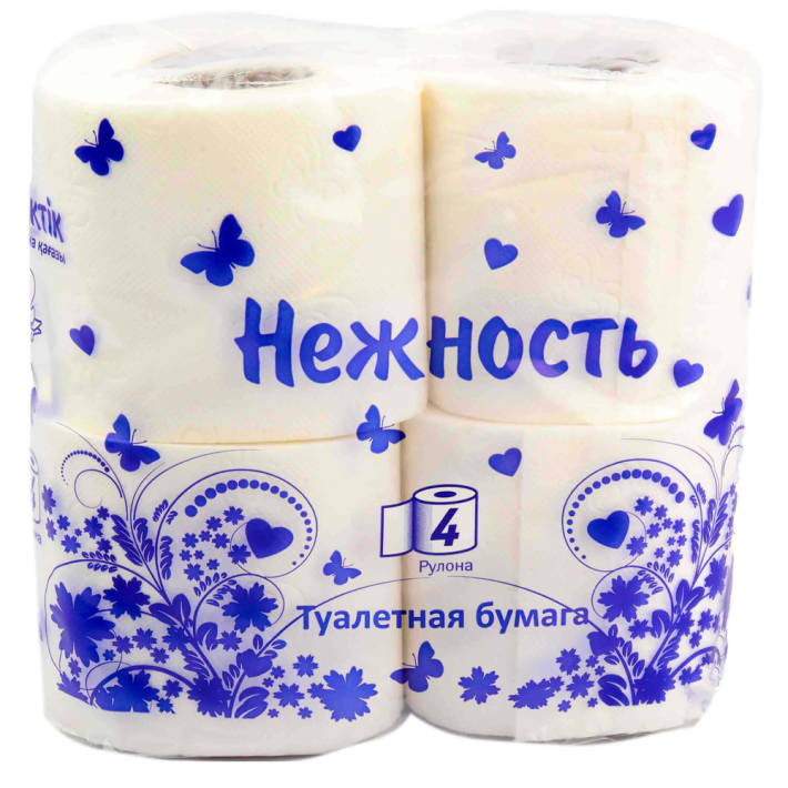 Бумага туалетная Нәзіктік 4 рулона
