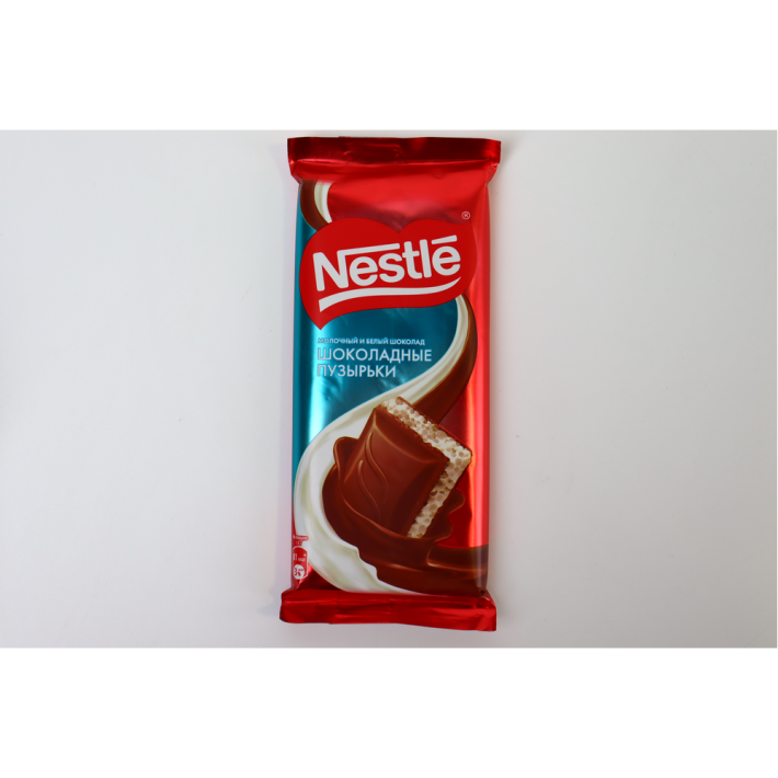ПЛИТОЧНЫЙ ШОКОЛАД NESTLE ПОРИСТЫЙ МОЛОЧНО И БЕЛЫЙ 75ГР