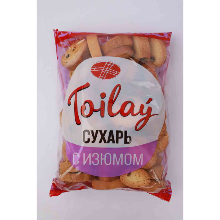 СУХАРИ TOILAY СДОБНЫЕ С ИЗЮМОМ 300ГР