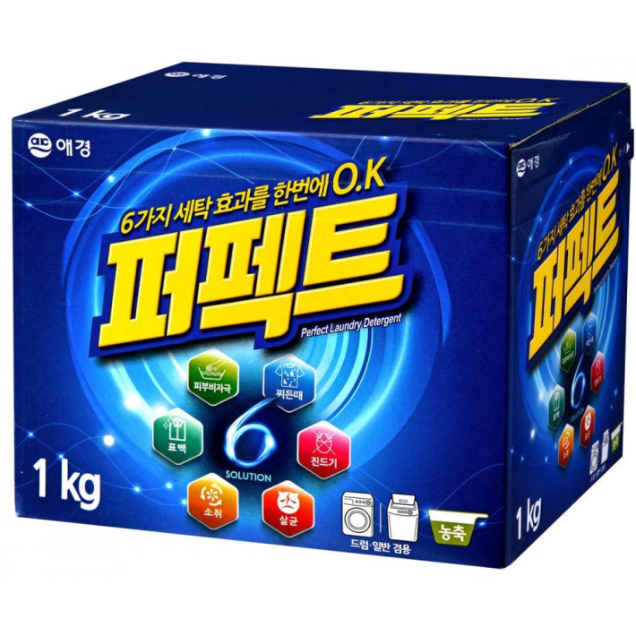 Порошок стиральный Perfect 6 solution карт упаковка 1 кг