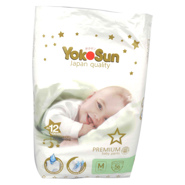 Подгузники Yokosun premium m 56 6-10 кг