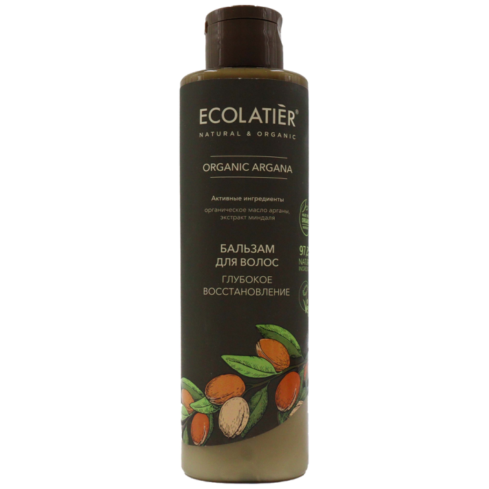 VEGAN БАЛЬЗАМ ECL GREEN Д/ВОЛОС ГЛУБОКОЕ ВОССТАН. ORGANIC ARGANA 250МЛ