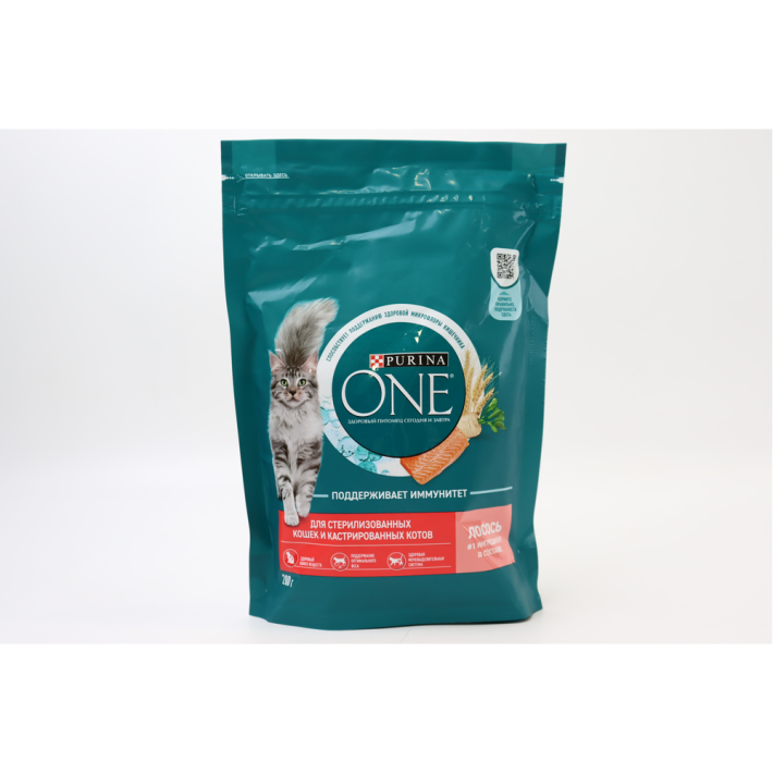 Корм Purina one сухой one для стерилизованных кошек с Лососем 200 г
