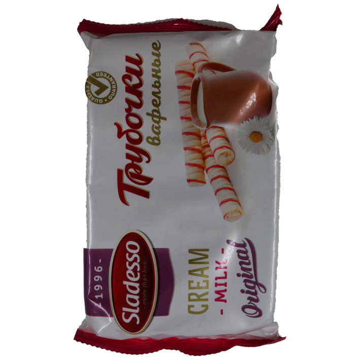 ТРУБОЧКИ ВАФЕЛЬНЫЕ СREAM MILK SLADESSO 160ГР