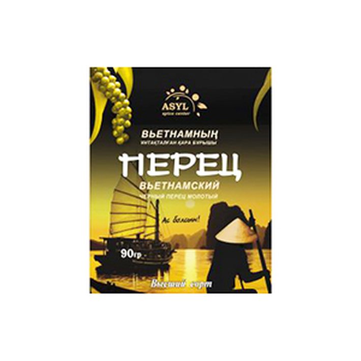 ПЕРЕЦ ЧЕРНЫЙ ВЬЕТНАМСКИЙ МОЛОТЫЙ ТМ ASYL 90ГР