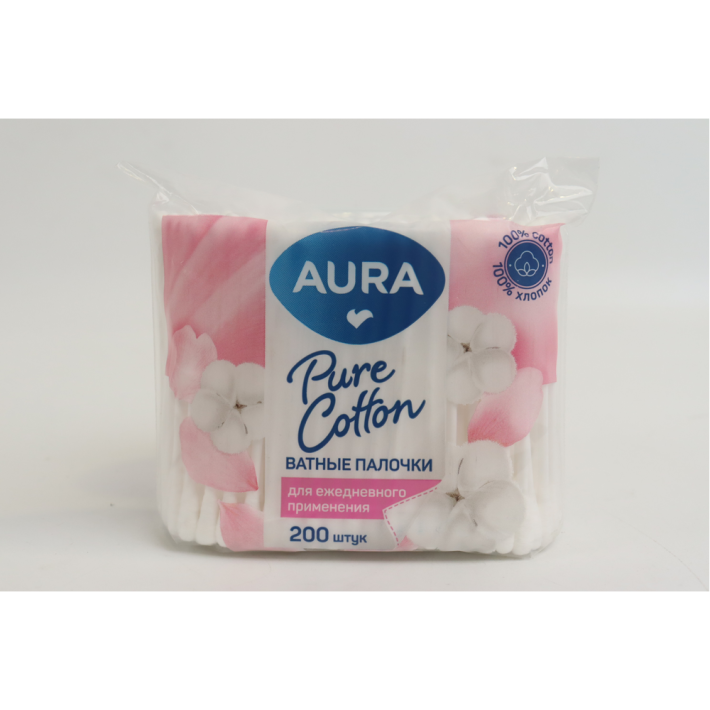 Ватные палочки Aura 200 шт