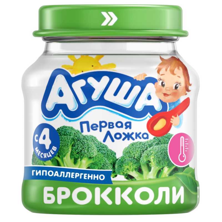 Пюре овощное Агуша брокколи 80 г