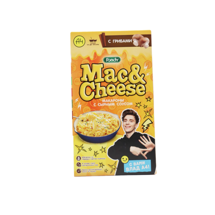 МАКАРОННЫЕ ИЗДЕЛИЯ С ГРИБАМИ БЫСТРОГО ПРИГОТОВЛЕН MAC&CHEESE