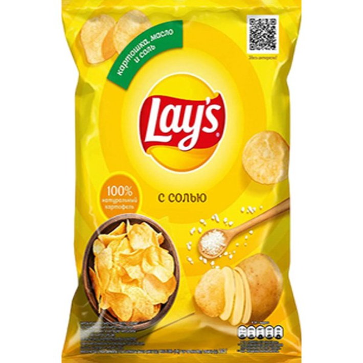 ЧИПСЫ LAYS С СОЛЬЮ 140ГР