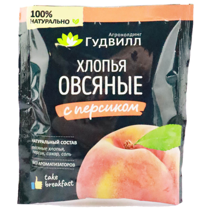 Хлопья овсяные с персиком 40 г