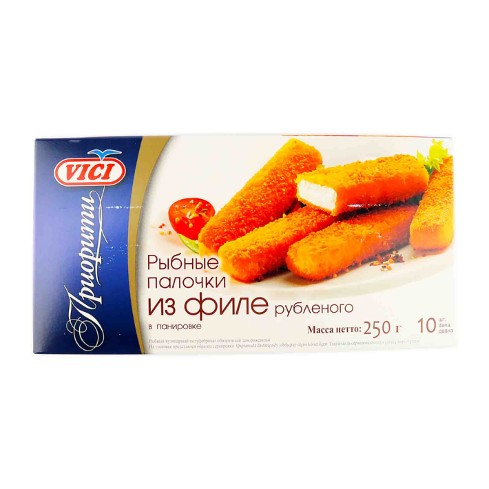 Палочки рыбные из рубленого филе замороженные Vici приорити 250 г