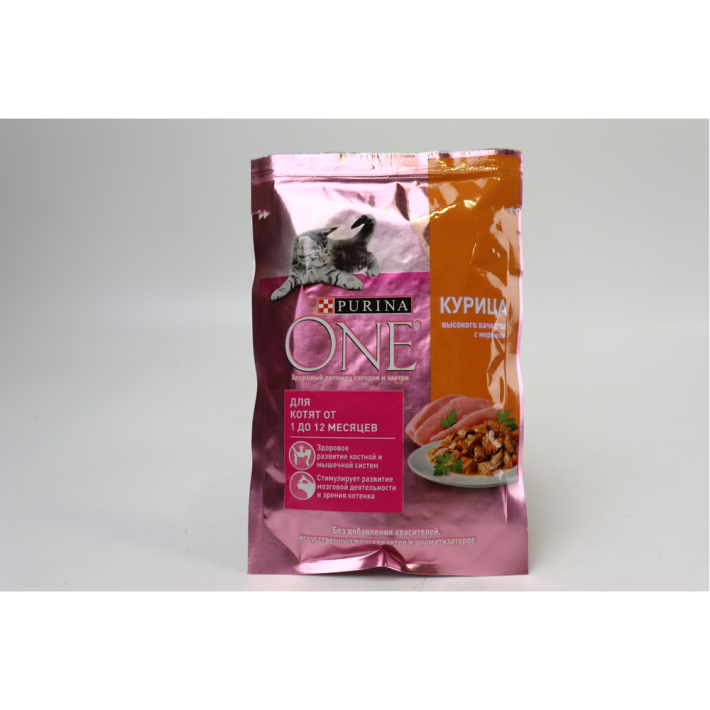 КОРМ Д/ЖИВОТНЫХ PURINA ONE С КУРИЦА С МОРКОВЬЮ Д/КОТЯТ 75ГР