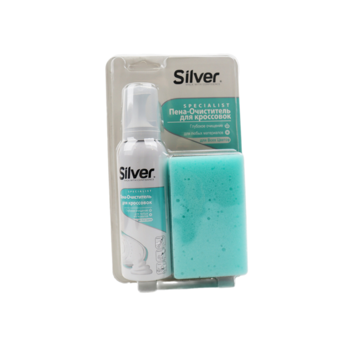 ПЕНА-ОЧИСТИТЕЛЬ Д/КРОССОВОК SILVER 125МЛ+ГУБКА