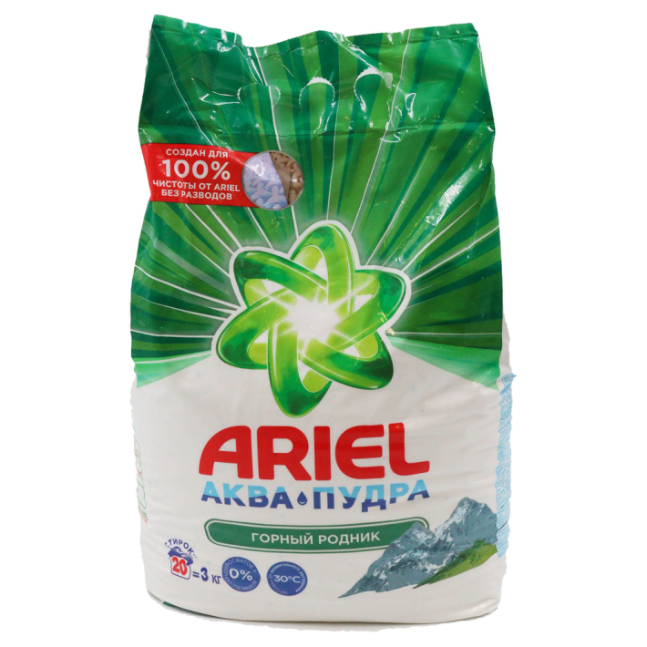 Стиральный порошок Ariel горный родник 3 кг