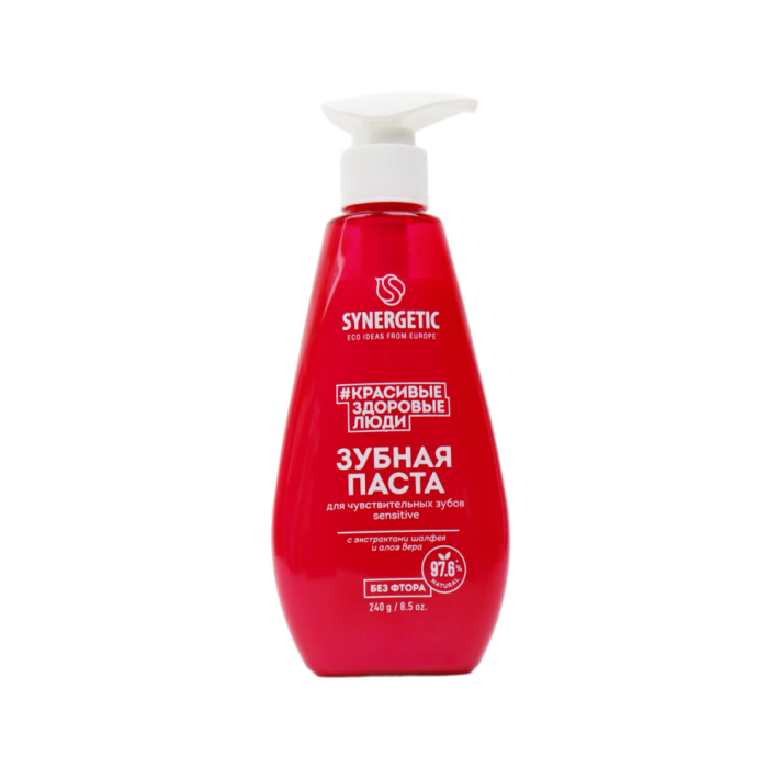 ЗУБНАЯ ПАСТА SYNERGETIC ДЛЯ ЧУВСТВ ЗУБОВ SENSITIVE 240Г