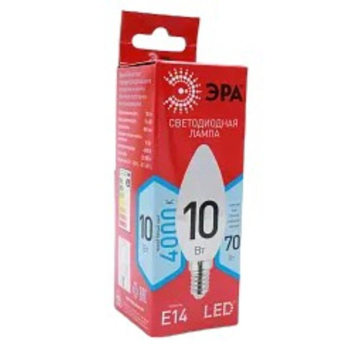 ЛАМПЫ СВЕТОДИОДНЫЕ ЭКО LED B35-10W-840-E14 R ЭРА (ДИОД, СВЕЧА, 10ВТ, НЕЙТР, E14)
