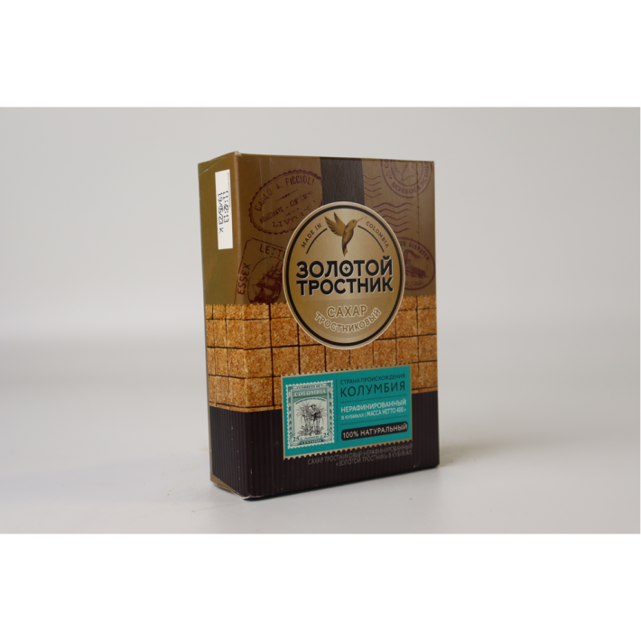 Сахар золотой тростник нерафинированный в кубиках 400 г