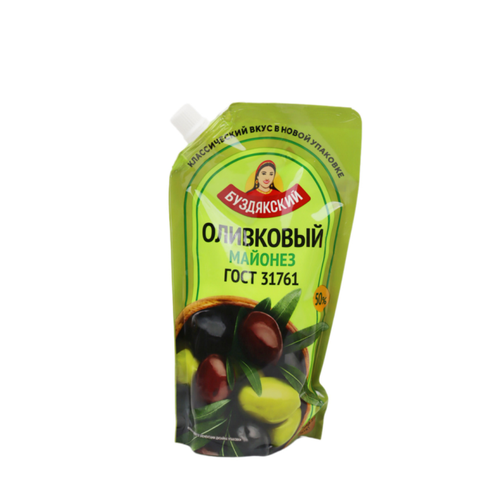 МАЙОНЕЗ БУДЗЯКСКИЙ ОЛИВКОВЫЙ 50% 380ГР Д/П